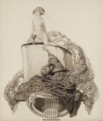 Ex Libris Walther e Amelia Fahrenhorst de Franz von Bayros
