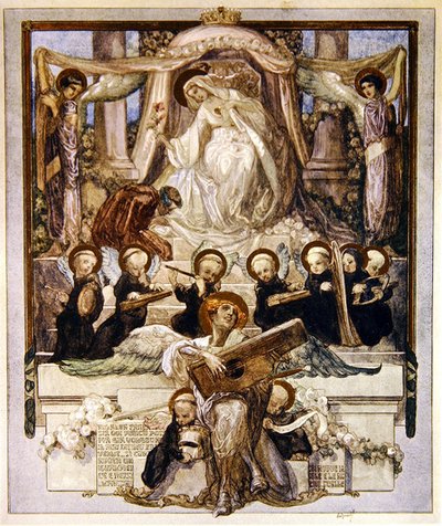 Ilustração de Dantes Divine Comedy, Paradise, Canto XXXIII, 1921 (wc no papel) de Franz von Bayros