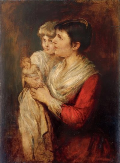 Clementine von Schön-Renz com sua filha Hanna Elisabeth de Franz von Lenbach