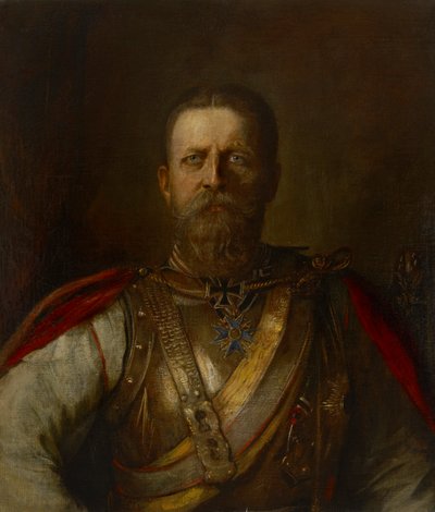 Príncipe herdeiro Frederico Guilherme, mais tarde Frederico III, Imperador Alemão e Rei da Prússia de Franz von Lenbach