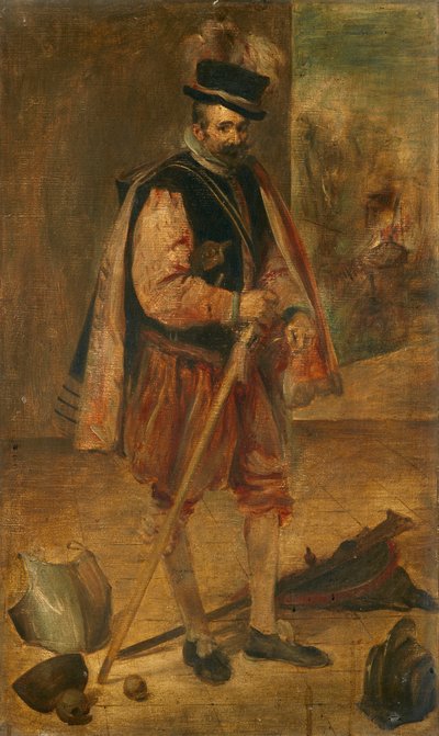 Bobo da corte de Filipe IV de Espanha, cópia do quadro de Velázquez em Madrid de Franz von Lenbach