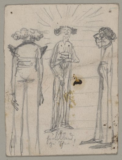 Caricatura gira jardim altar Pessoa de Franz von Lenbach