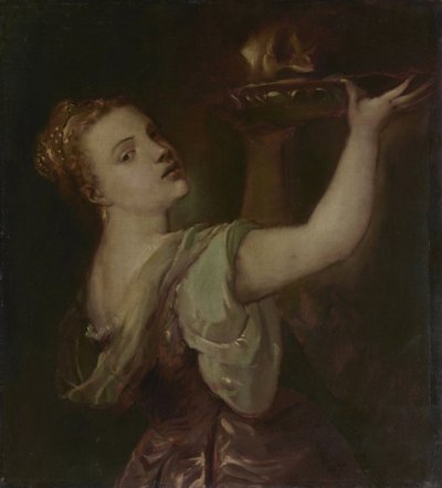 Copie depois de Ticiano: Lavinia como Salome de Franz von Lenbach