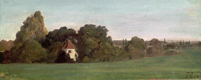 Paisagem com capela de Franz von Lenbach