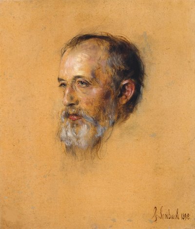 Retrato do maestro e compositor Hermann Levi 1839-1900, 1898. de Franz von Lenbach