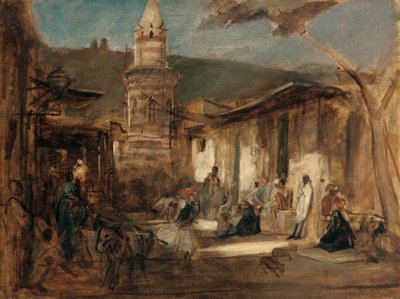 rua no Cairo de Franz von Lenbach