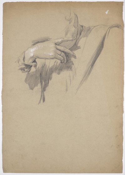 Estudo pormenorizado para o quadro "Leonardo joga xadrez com a sua musa" de Franz von Matsch