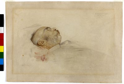 O imperador Francisco José I no leito de morte de Franz von Matsch