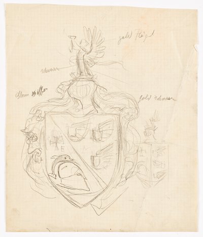 Design para um brasão de família de Franz von Matsch