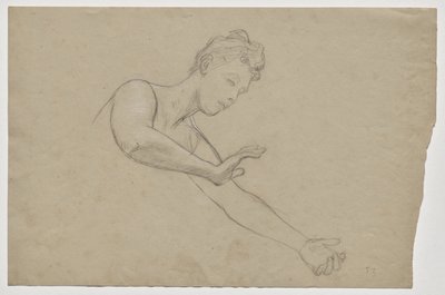 Estudo de figura para a faculdade de pintura "Teologia de Franz von Matsch