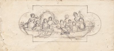 Festa de casamento em um barco de Franz von Matsch