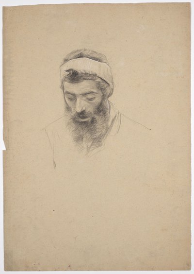 Estudo de um homem com barba de Franz von Matsch