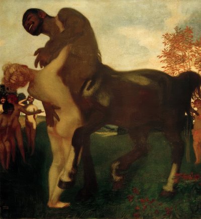Centauro e ninfa de Franz von Stuck