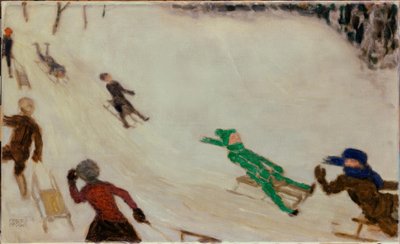 F. v. Estuque, crianças de trenó de Franz von Stuck