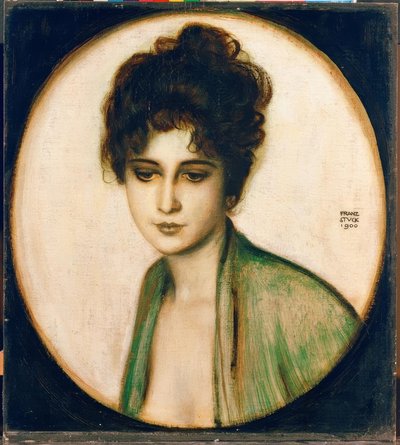 Franz von Stuck, Retrato da Sra. Feez - Pintura, 1900 de Franz von Stuck