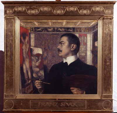 Autorretrato diante do cavalete de Franz von Stuck