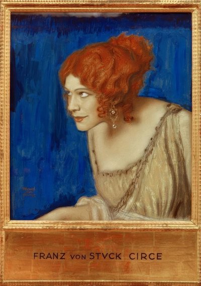 Tilla Durieux em Circe - F. v. Preso de Franz von Stuck