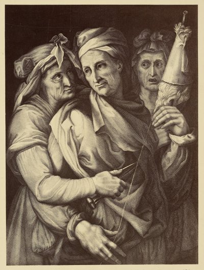 Desenho de três mulheres de Fratelli Alinari
