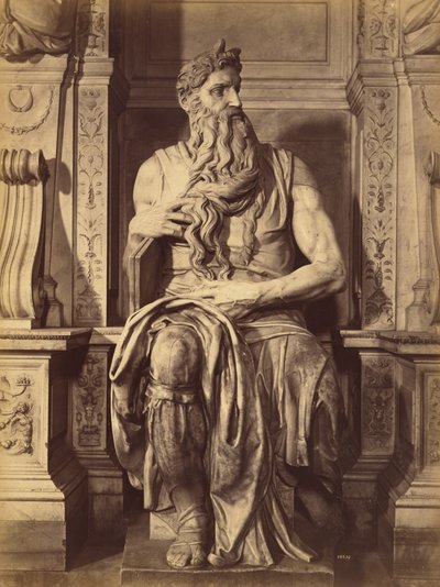 [Moise de Miguel Ângelo, escultura central do túmulo de Júlio II] de Fratelli Alinari
