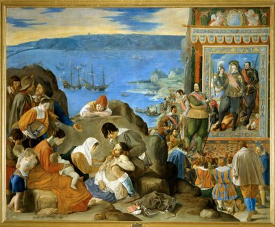 A reconquista da Bahia em 1625 ... (pintura sobre tela) de Fray Juan Batista Maino or Mayno
