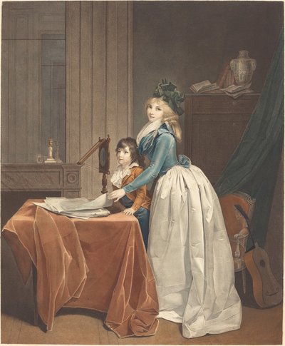 The Optical Viewer, c.1793 (gravura e lavagem) de Fréderic Cazenave