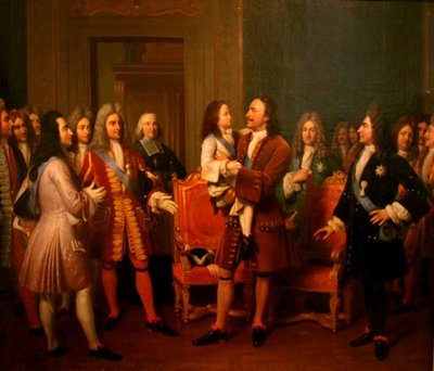Louis Hersent - Pedro I da Rússia e Luís XV de França de Frédéric Bazille