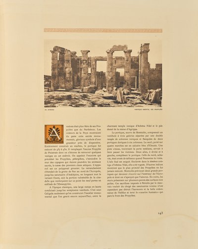Atenas. Pórtico oriental do Propileu de Frédéric Boissonnas