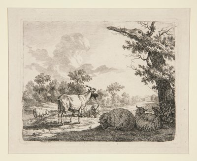 Ovelhas num prado de Frédéric Théodore Faber