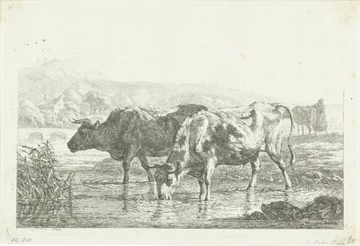 Duas vacas para beber de Frédéric Théodore Faber