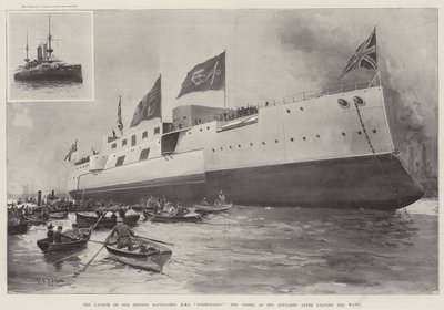 O Lançamento do Nosso Maior Navio de Batalha, HMS Formidable, o Navio como apareceu depois de deixar os Caminhos de Fred T. Jane