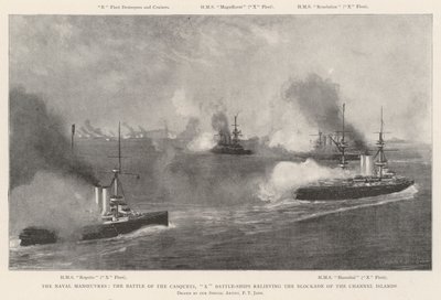 As Manobras Navais, a Batalha dos Casquets, X Navios de Batalha, aliviando o Bloqueio das Ilhas Anglo-Normandas de Fred T. Jane
