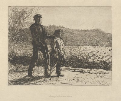 Um Cego Os Viajantes, 1863. de Fred Walker