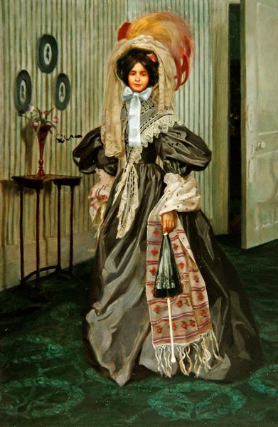 Priscilla, c.1899 (óleo sobre tela) de Freda Hansard