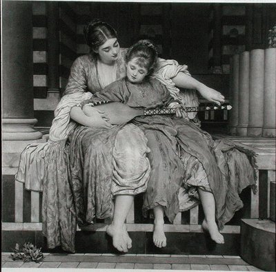 The Music Lesson, publicado pela The Fine Art Society de Frederic (after) Leighton