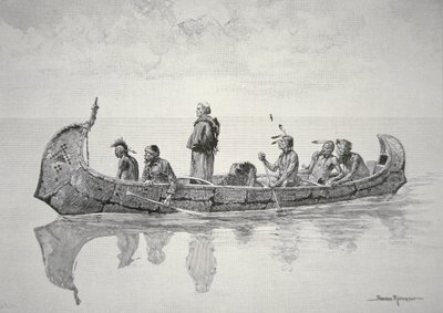 O missionário (litho) de Frederic (after) Remington