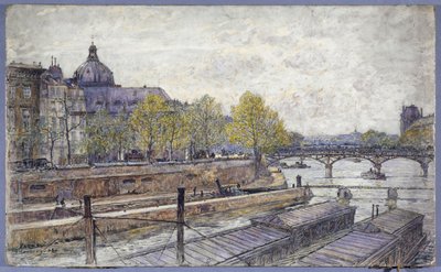 Quai Conti e Pont des Arts de Frederic Anatole Houbron