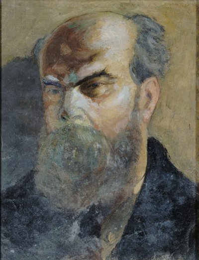 Retrato do Poeta Paul Verlaine 1844-1896, ca 1885. de Frederic Auguste Cazals
