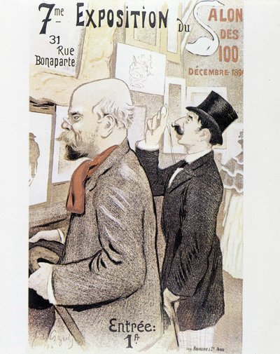 Verlaine - cartaz para o salão de pintura, cerca de 1894. de Frederic Auguste Cazals