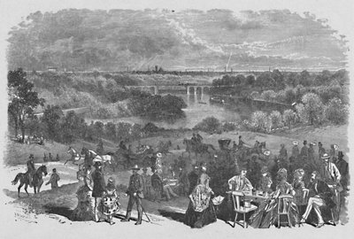 Vista da mansão de Belmont, Fairmount Park, 1883 de Frederic B. Schell