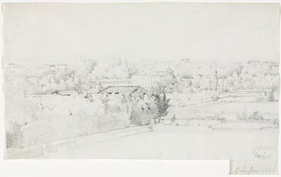 Vista da Villa Borghese e sua Orangerie da Villa Medici de Frederic Bourgeois de Mercey