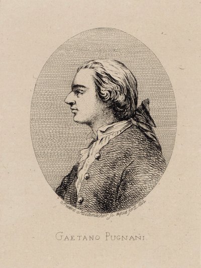 Retrato do violinista e compositor Gaetano Pugnani 1731-1798, 1842. de Frederic Desire Hillemacher