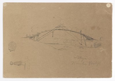 Ponte de bambu em Buga, Colômbia e Menina carregando uma jarra, Cartago, Colômbia de Frederic Edwin Church