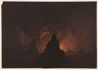 Beduínos no acampamento à noite de Frederic Edwin Church