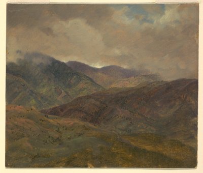 Blue Hills e Grey Clouds, Jamaica de Frederic Edwin Church
