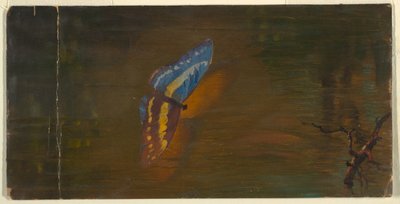 Borboleta sobre a água de Frederic Edwin Church