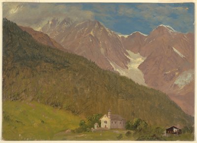 Desenho, Uma paisagem alpina na Suíça, agosto de 1868 de Frederic Edwin Church