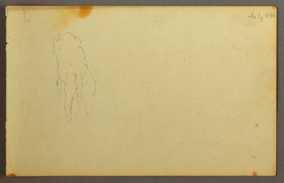 Desenho, Animal, de costas, 1844 de Frederic Edwin Church