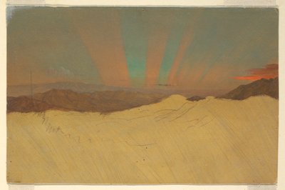 Desenho, Aurora Boreal, 1860-70 de Frederic Edwin Church
