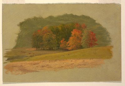 Desenho, Paisagem de outono, 1860-70 de Frederic Edwin Church