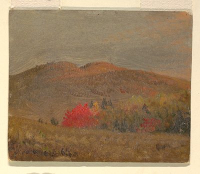 Desenho, Paisagem de outono (Vermont), 1865-70 de Frederic Edwin Church